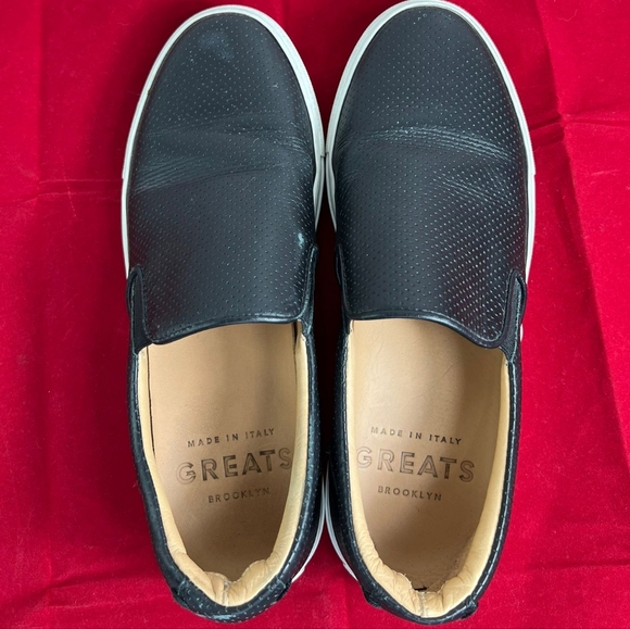 Greats Brooklyn Women's Wooster Perforated Leather Slip On Loafers Sneakers, 7 - Picture 7 of 12